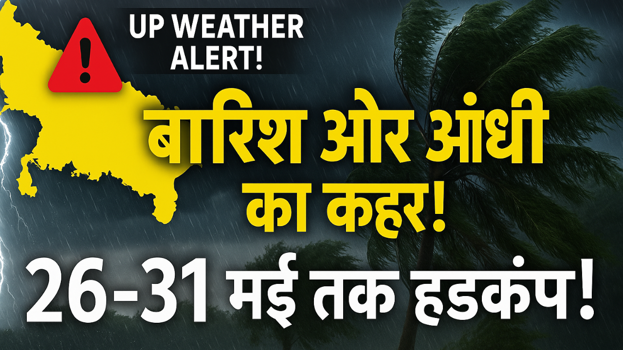 UP Weather 2025: 26 से 31 मई तक बारिश और तेज़ हवाओं का दौर