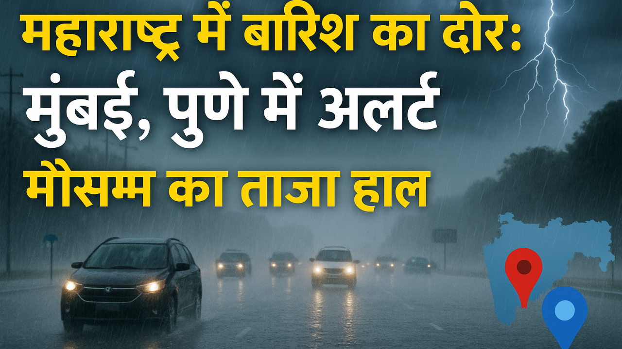 Weather News :- महाराष्ट्र में बारिश का दौर: मुंबई, पुणे में अलर्ट, मौसम का ताजा हाल