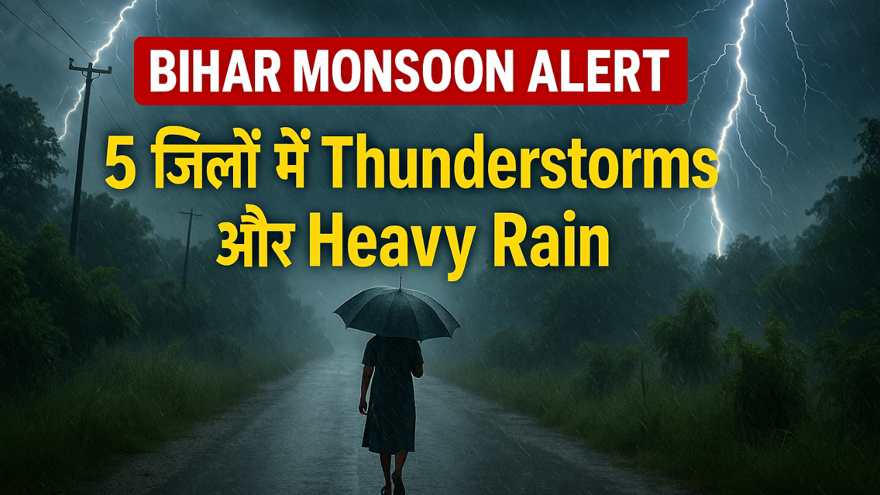 Bihar Monsoon Alert: 5 जिलों में Thunderstorms और Heavy Rain, IMD का Orange Alert!
