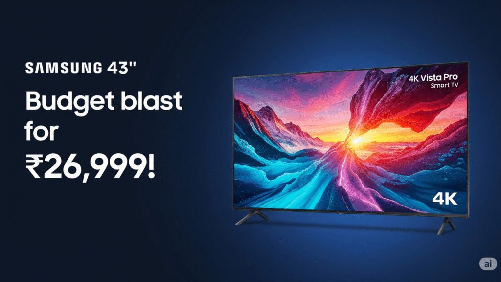 Samsung 43 इंच 4K Vista Pro: ₹26,999 में बजट में धमाल!